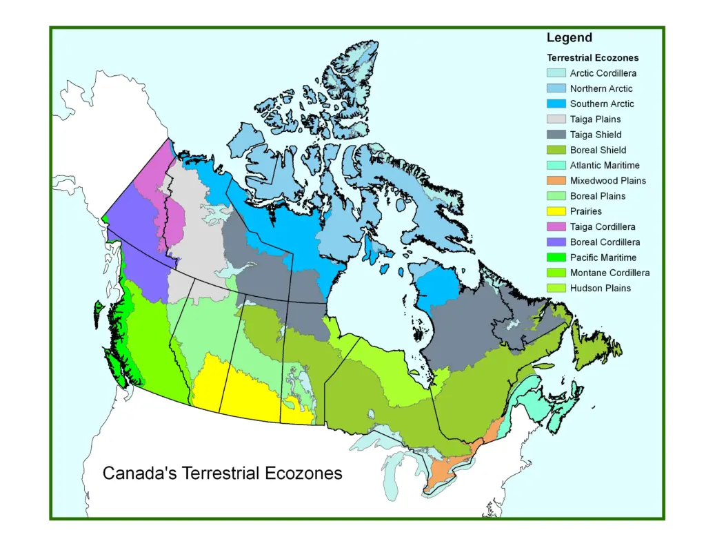 Map of Canada's Land Ecozone